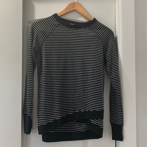 Danskin‎ long striped black and white shirt